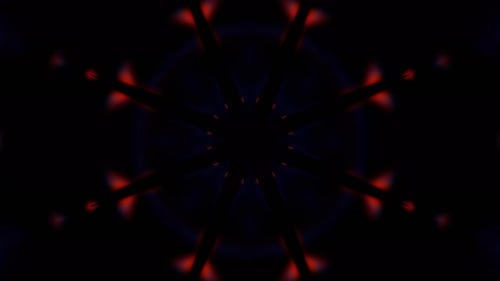 Abstract Neon Geometric Kaleidoscope Light Patterns