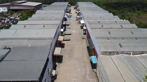 View of warehouse activities distributing various products