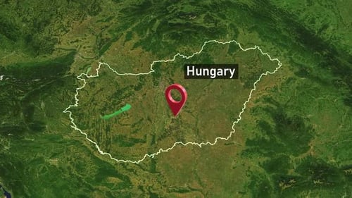 Hungary Country Zoom from Space