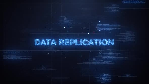 Data Replication Word On Dynamic Technology Background, Backgrounds ...