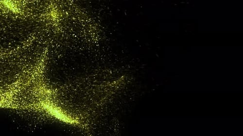 Golden Glitter Particles Swirling Motion Background