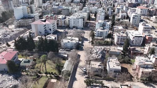 Luftbild des Erdbebens der Stadt Adiyaman