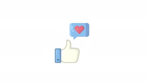 Looping Animated Like Button Social Media Reaction