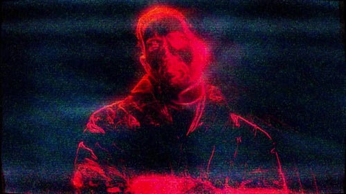 Abstract Glitch Effect Digital Figure with Static and Noise