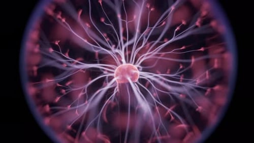 Close Up Plasma Ball Energy Experiment