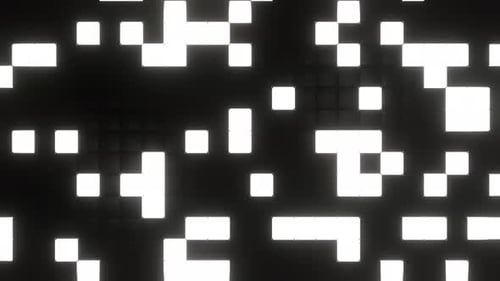 Roter und weißer kybernetischer Tetris-Hintergrund Vj Loop In 4K