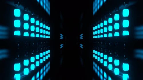 Cyan And Pink Flashing Neon Technochannel Background VJ Loop In 4K