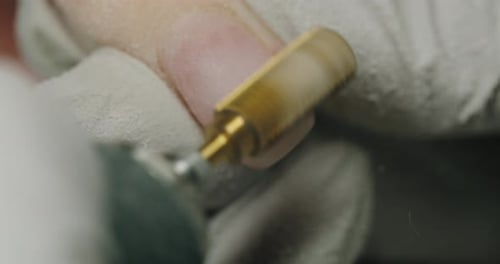 Removing Gel Polish From Long Nails with the Help of a Manicure Machine