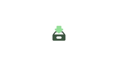 Animated Flat Design Download Icon