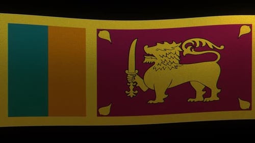 Sri Lanka National Flag Waving Seamless Loop Animation