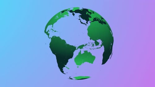 Seamless Rotating Earth Globe Animation Loop