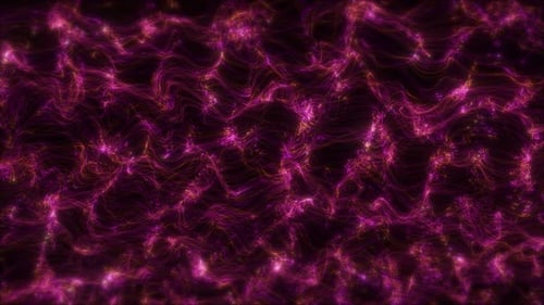 Red Particle Wave Background. Digital Particle Wave Smooth Animation, Particles Flow Animation High