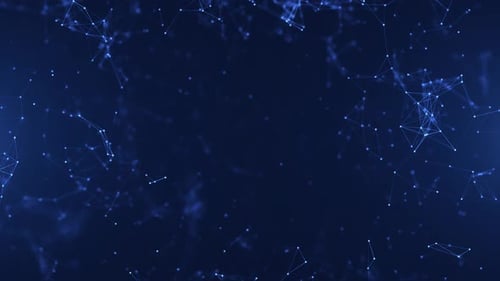 Fondo futurista abstracto con plexo de líneas, puntos y triángulos, tecnología digital