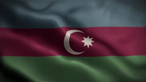Realistic Waving Azerbaijan Flag Seamless Loop
