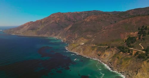 Eye-catching view of the rocks on the shore of California.
