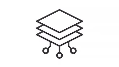 AI data organization ui icon line animation