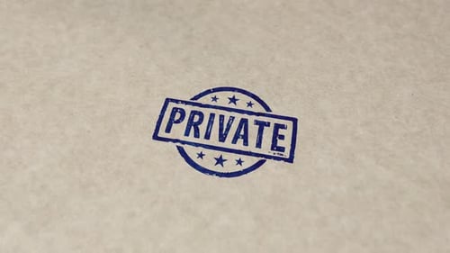 Private Confidential Stamp Hand Press Animation