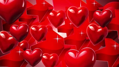 Arrow With Valentine's Day Love Background Loop