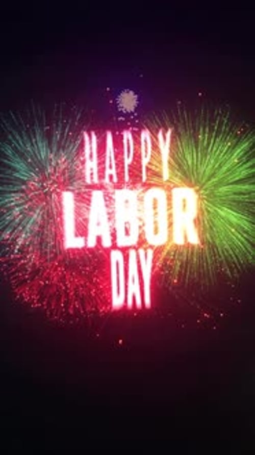 Sparkling Fireworks Text Animation