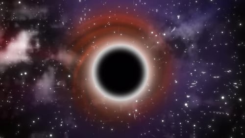 Black Hole Eating Stars And Space. Black Hole Moving In Space