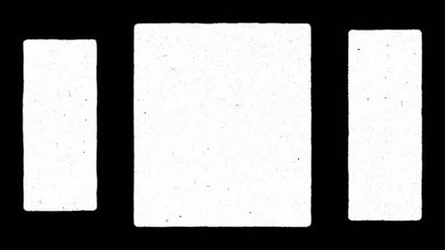 Collage Collection: Vintage screen effect with film grains in rectangle and square frames for openin