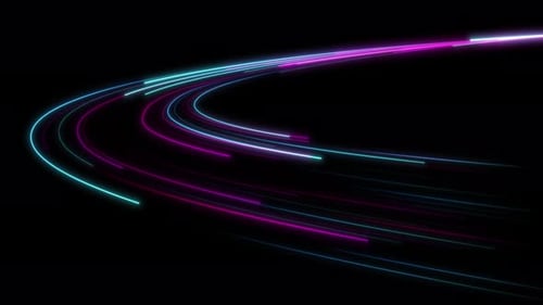 Leuchtende Neonstreifen