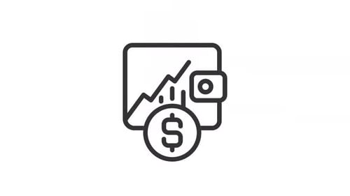 Animated Financial Bonus Linear Icon