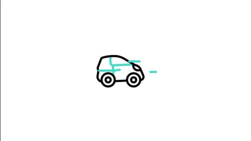 Mini Car Animated Icon