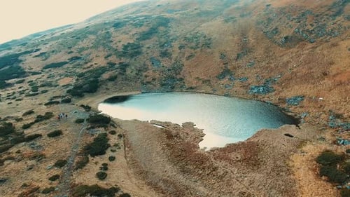 Mountain Lake Between Green Hills