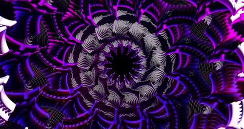 Animación en bucle de túnel de color abstracto 4K VJ 08