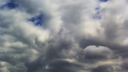 Dark Clouds Transform into Blue Sky Time Lapse