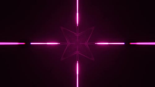 Pink And Light Yellow Infinite Flow Of Neon Light Energy Background Vj Loop In 4K