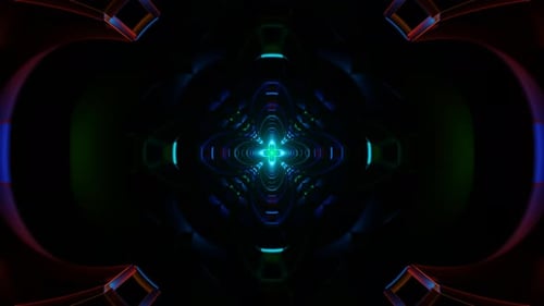Hypnotic Flashes Create a Mesmerizing Dance in a Pulsating Neon VJ Loop