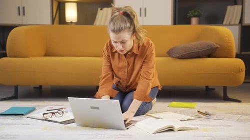 Overworked college student is tired.