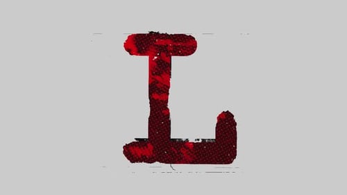 Grunge Glitch Text Reveal Letter Animation