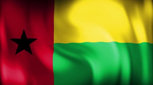 Waving Flag of Guinea-Bissau Animation