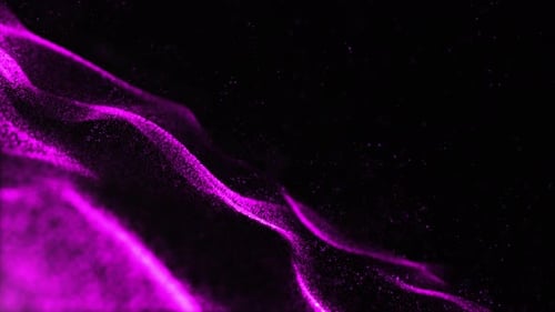 Dynamic Magenta Particle Wave Abstract Background