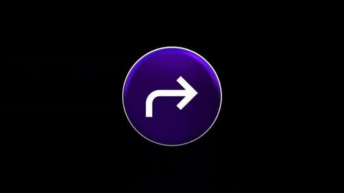 Modern 3D Rotating Arrow Button Icon Animation