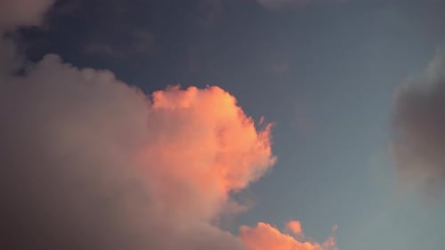 Beautiful Pink Clouds Glowing During Sunset