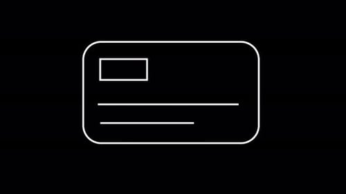 Bankkarte für Online-Zahlungen Gliederung Stil Alpha Channel 4K