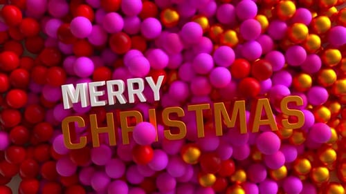 Christmas Balls Forming Festive Greeting