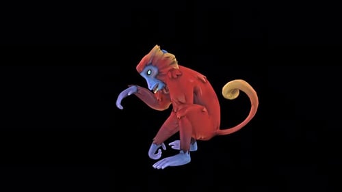 Animated 3D Stylized Monkey Walk Cycle