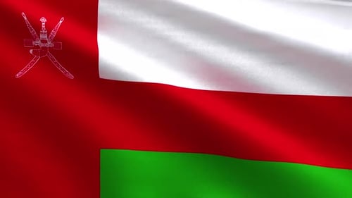 Waving Flag of Oman Motion Graphic