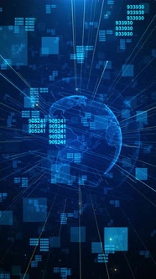 Futuristic Global Data Network Digital Technology Background