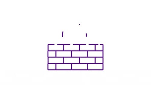 Bitcoin Symbol Emerging from Brick Wall Animation