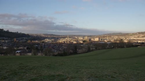 Bath Skyline Walk Park In Bath, England. Wide Shot