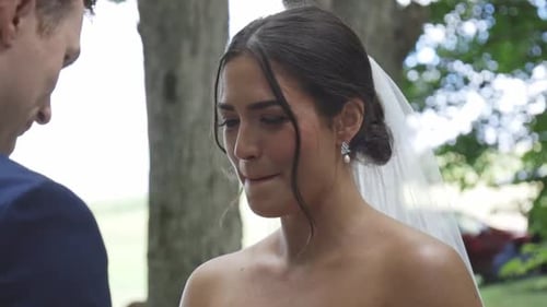 Bride Smiling at Her Wedding Ceremony