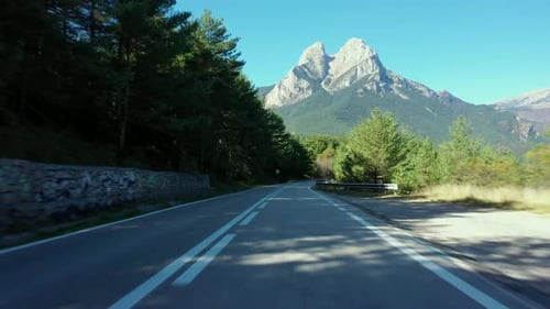Spectacular aerial view of the Pedraforca mountain