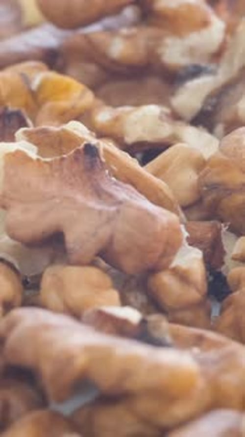 Closeup of Shelled Walnuts