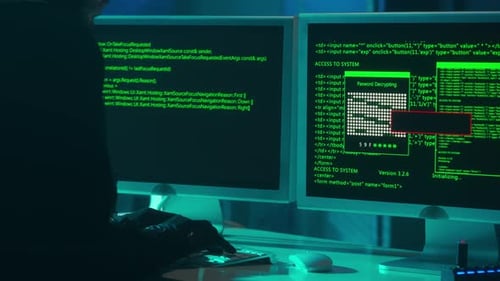 Man Hacking System with Access Denied Message